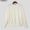INCERUN Men Long Sleeve Fleece Keek Warm Casual Furry Undershirts Tops