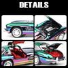 Classic 1/32 Benz 300SL Electroplated Version Alloy Diecast Metal Model Sound Light Pull Back Toy Miniatures Vehicle Ornament Gifts