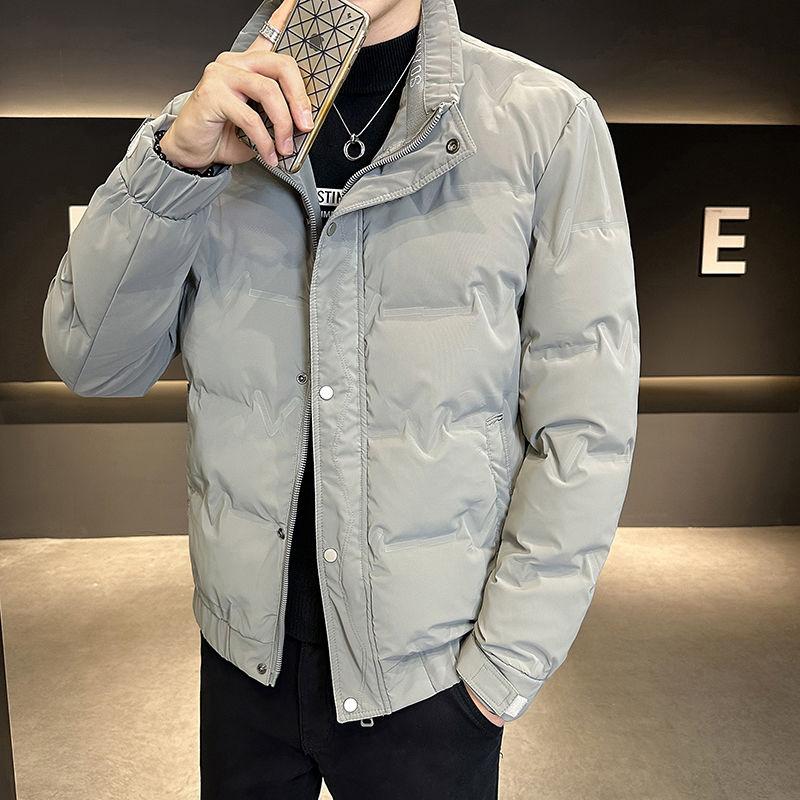 

Пуховик мужской зимний модный воротник-стойка белый утиный пух теплая куртка зимний стиль 4XL