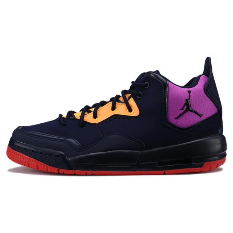 New Jordan Courtside 23 Slip Resistant Anti Kick Cushioning Mid Top Kids Lifestyle Shoes Black Grade School AR1002-400