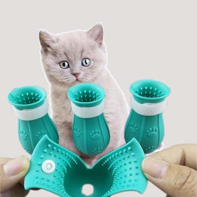 Pet Protector Boots Waterproof Cat Claw Cover Foot Bath Washing