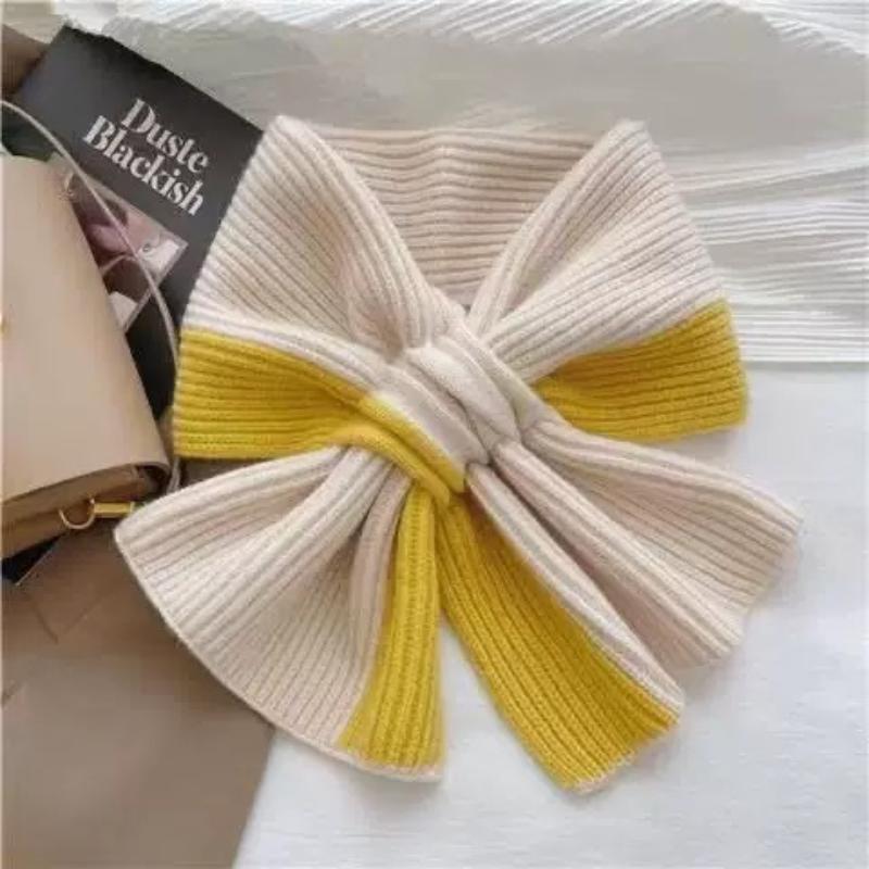 1Pc Korean Style Knitted Scarf Women Headscarf Knitted Scarf Multi-Functional Warm Knitted Scarf