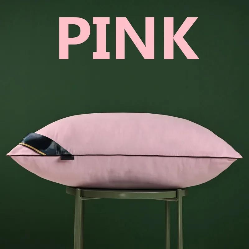 Kissen aus 100 % Baumwolle, für Schlafzimmer, Bett, Schlaf, Nackenkissen, mittlerer bis hoher Kissenkern, mattiert, verdickt, maschinenwaschbar, Bettbezug, weiß