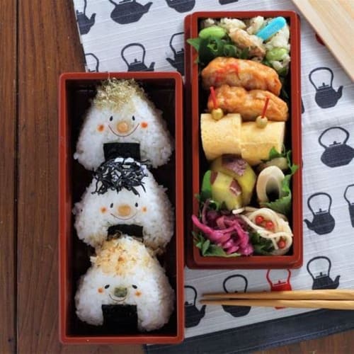 NEIGHBOR CLOWN Easy Onigiri Maker and Onigiri Mold [Quick Cooking/Make Onigiri Simultaneously by Simply Inserting into the Mold] Bento Box Cookware wi