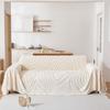 Thicken Tuffed Fleece Geometric Lines Jacquard Warm Sofa Towel Universal Fluffy Blanket for Living Room Couch Bedding Room