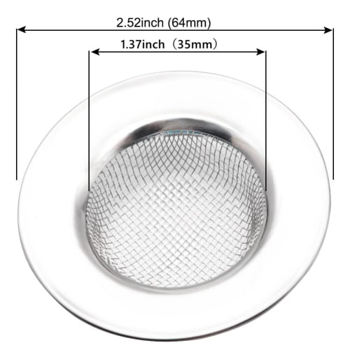 Bathroom Sink Drain Trash Catcher, Hair Catcher, for Drains 4.3-5.8cm Diameter, Drain Basket, Sink Hair Stopper, Inner Diameter 3.5cm, Outer Diameter