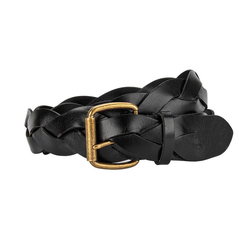 

Новая Мода Европейский и Американский Женский Плетеный Ремень Без Пробивания Нишевый Универсальный Подходящий к Юбке Высококлассный Декоративный Ремень для Женщин 110cm