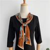 Double-Layer Silk Scarf Mulberry Silk Scarf Women'S Versatile Autumn Models Thin, Narrow And Long Multi-Functional Decorative Scarf Streamer Thin