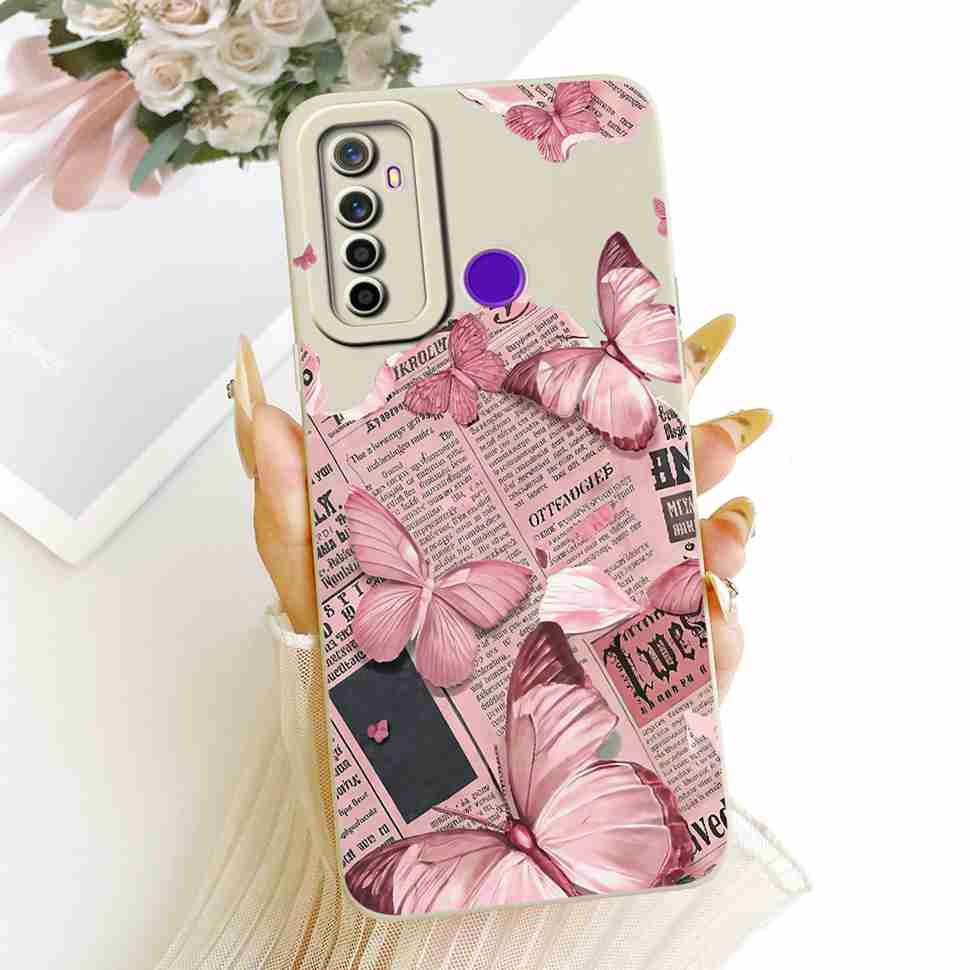 For Oppo Realme 5 Case Soft Silicone Stylish Butterfly Phone Cases For Realme 5 Realme5 RMX1911 RMX1919 Case Cover Bumper