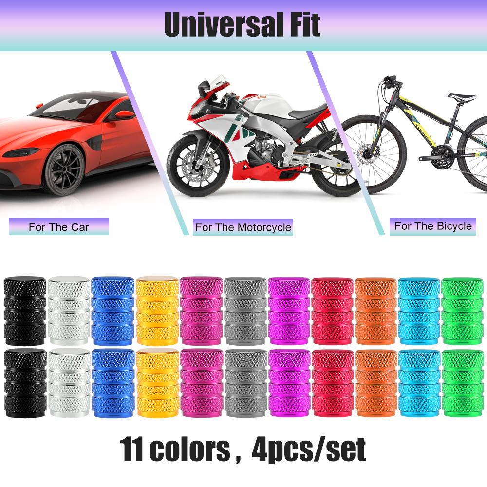 4Pcs/Set Tire Stem Valve Caps Aluminium Car Dustproof Caps Tire Wheel Stem Air Valve Caps  Tapones Para Llantas Accesorios Para