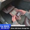 For BMW X5 G05 -2026 Car Driver's side storage compartment with silicone interior decorative storage items