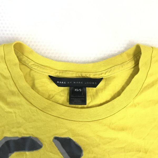Marc Jacobs Flock Process Sleeveless Dress Size S Yellow Cut Sew T Shirt Side Zipper(USED)