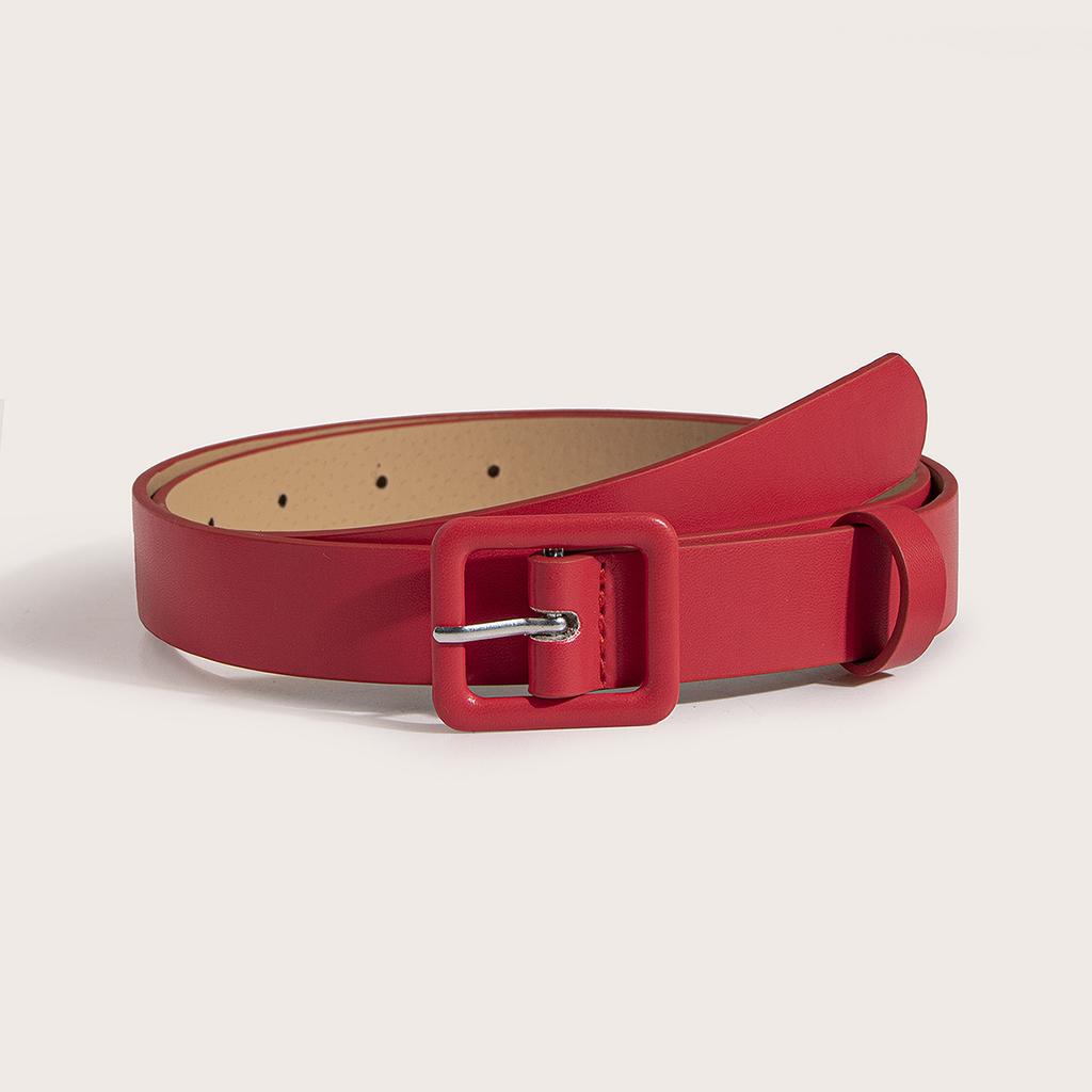 New Women's Simple and All-match Skirt Imitation Leather PU Clothing Belt Pin Clothing Clothing Square Clothing Belt