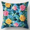 Tulip And Sunflower Patterns Digital Printing Pillow Cover Short Plush Suitable Living Rooms Bedrooms Sofas Throw Cushion Cover
