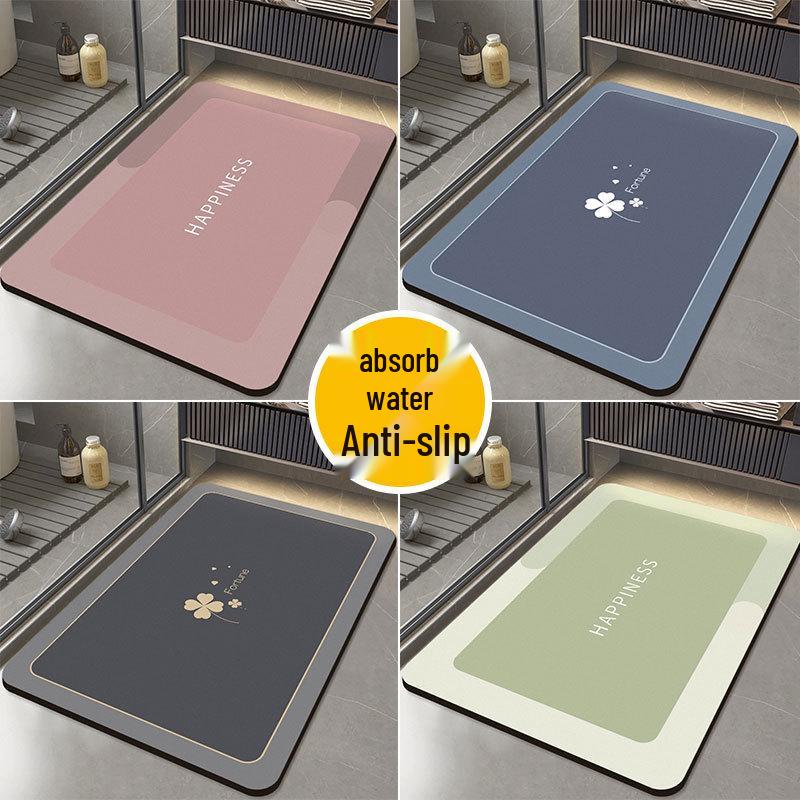 

Быстросохнущий коврик для ванной из диатомовой земли: Впитывающий, Нескользящий, Защищающий от падений коврик для ванных комнат и прихожих 40x60 cm Absorbent