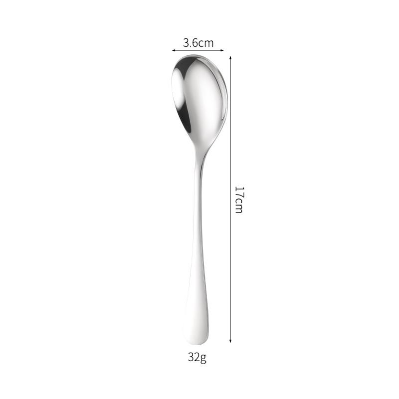 Stainless Steel Long Handle Soup & Dessert Spoon with Round Point – Western Tableware Series 1010