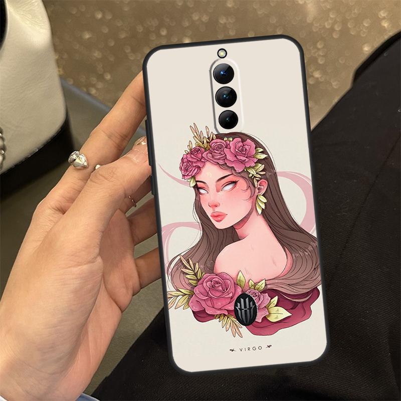 Pouzdro na telefon s horoskopem, dívkou, Štírem, Býkem, Pannou pro Nubia Red Magic 8 Pro Redmagic 5G 5S 6R 6S 7S 8S Pro Plus 6 7 Pro Cover