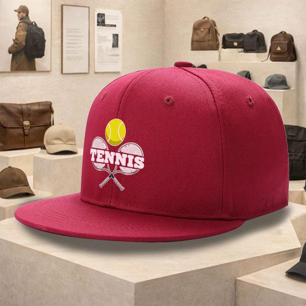 Tennis Ball Rackets Graphic Hip Hop Baseball Cap Polyester Flat Brim Snapback Unisex Casual Streetwear