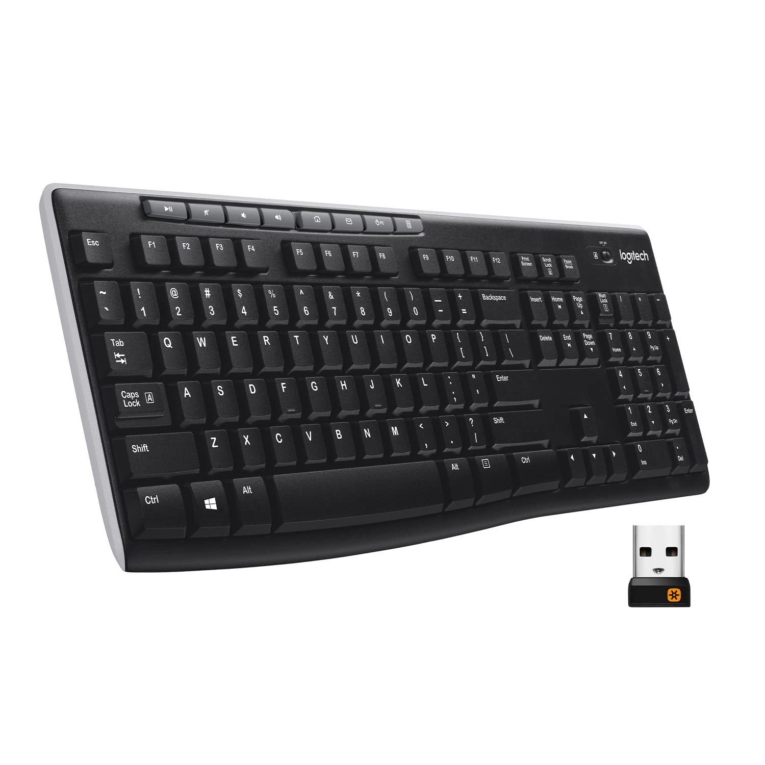 

Logitech Wireless US Keyboard K270 with Long-Range Unifying Receiver (Imported)