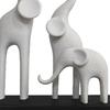 3D-gedruckte Elefantenfamilien-Statue Figur, Mama Papa und Tierbaby Kunstskulptur, Elefantendekorationen für Wohnzimmer Bücherregal Schrank Schreibtisch Tisch