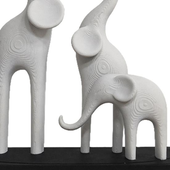 3D-gedruckte Elefantenfamilien-Statue Figur, Mama Papa und Tierbaby Kunstskulptur, Elefantendekorationen für Wohnzimmer Bücherregal Schrank Schreibtisch Tisch