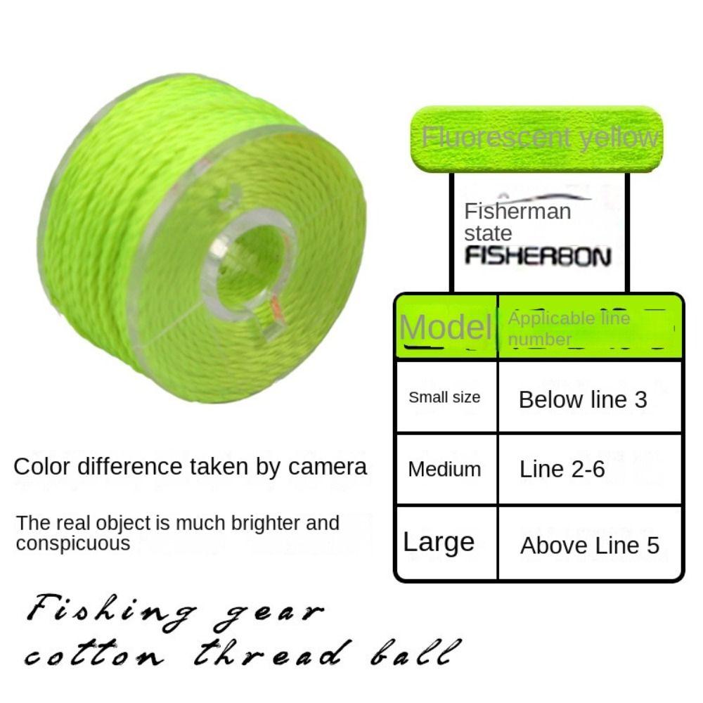

Rock Sea Cotton Knot Line S M L rock fishing accessories New fishing trackle gear product L-luminous yellow