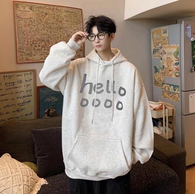 2025 Autumn/Winter Men's English Print Trendy Versatile Hoodie