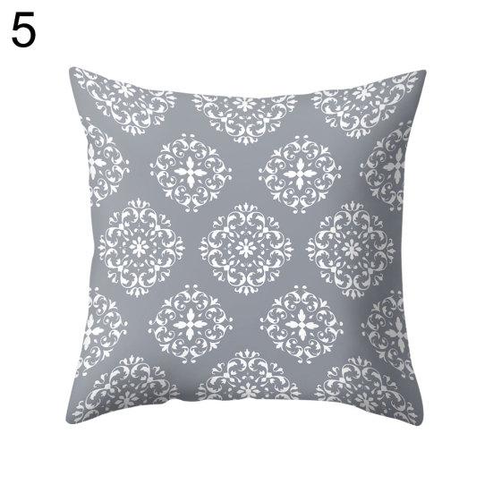 Grå geometrisk firkantet putebeskytter etui Putetrekk Sengetøy Artikler