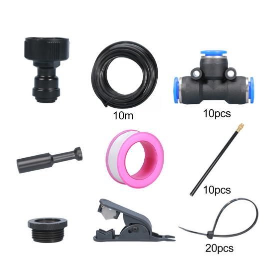 Automatic Irrigation System Irrigation Hose with 360-Degree Adjustable Nozzles Drip Irrigation System Kit with Connectors Cutter Ties for Garden