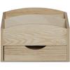 Organisateur - Creative Deco - 2 Compartiments - Tiroir - Bois Naturel - 25 x 10 x 20,5 cm