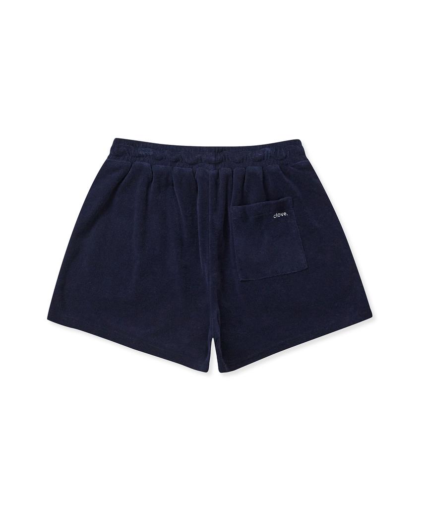 CLOVE [25Ss Clove] Solid Terry Shorts (Dark Navy)