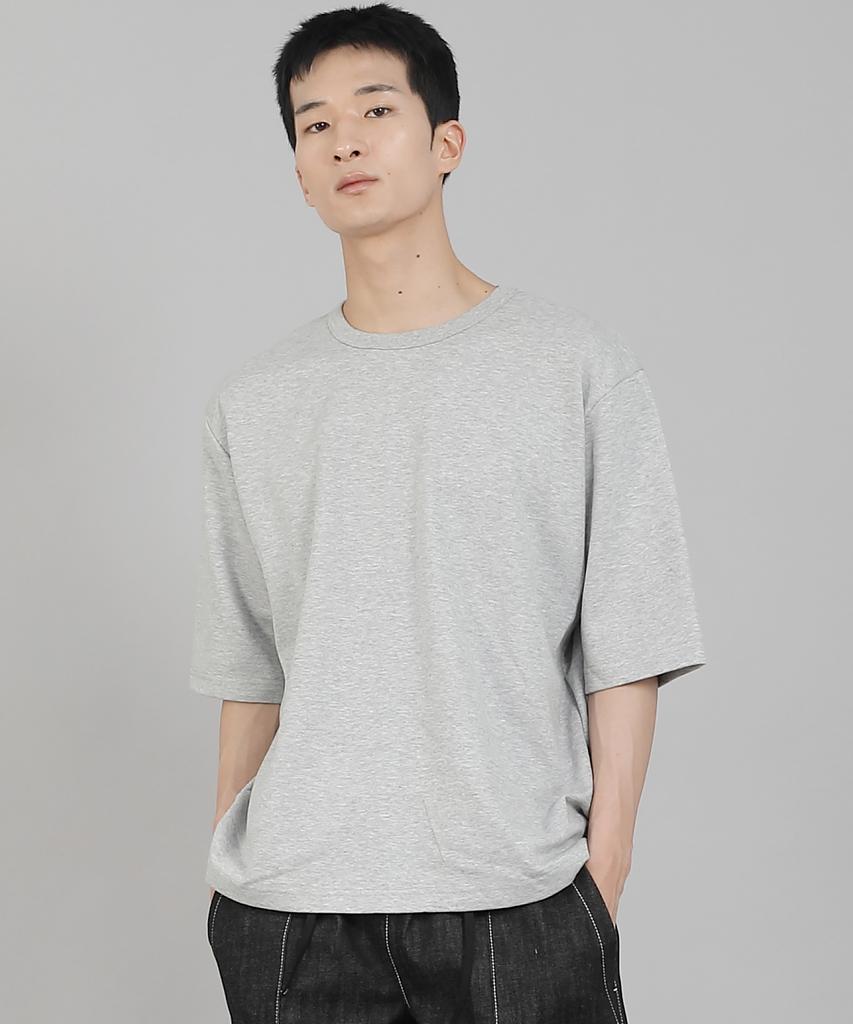Seinteukeulu Plain R-Neck Half-Sleeve T-Shirt Rhr-896 Gray
