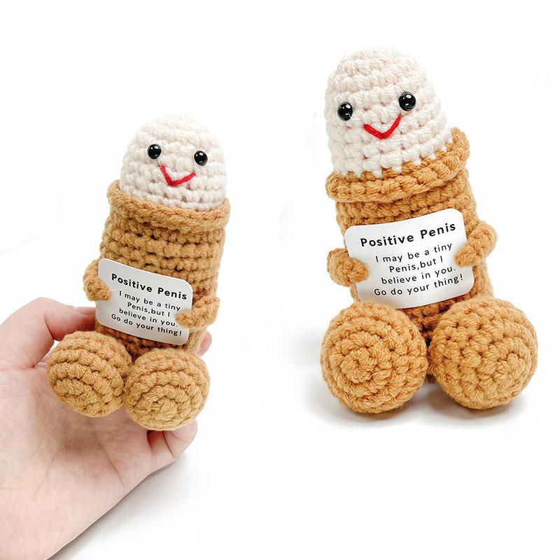 Mini Funny Penis Positive Up Gifts with Encouragement Card Emotional Support Dick, Positive Toy for Birthday Party, Decoration