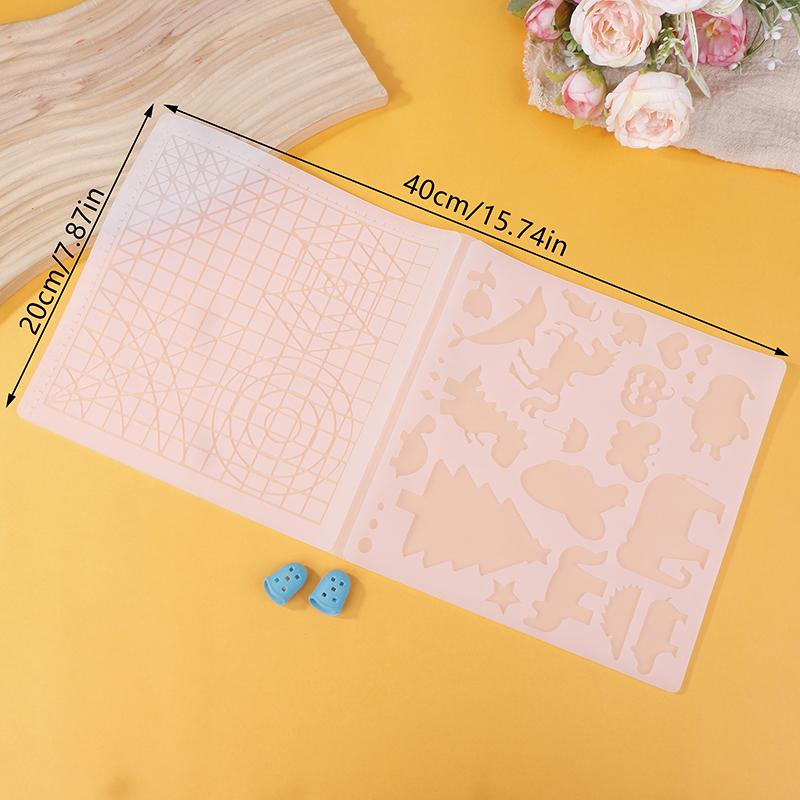3D Printing Pen Silicone Mat Diy Creative Drawing Template Pad With Heat-Proof Finger Sleeve Art Tools Christmas Gift For Kids