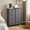 Bedroom Chest of Drawers, 8 Non-woven Fabric Drawers, for Bedroom, Grey