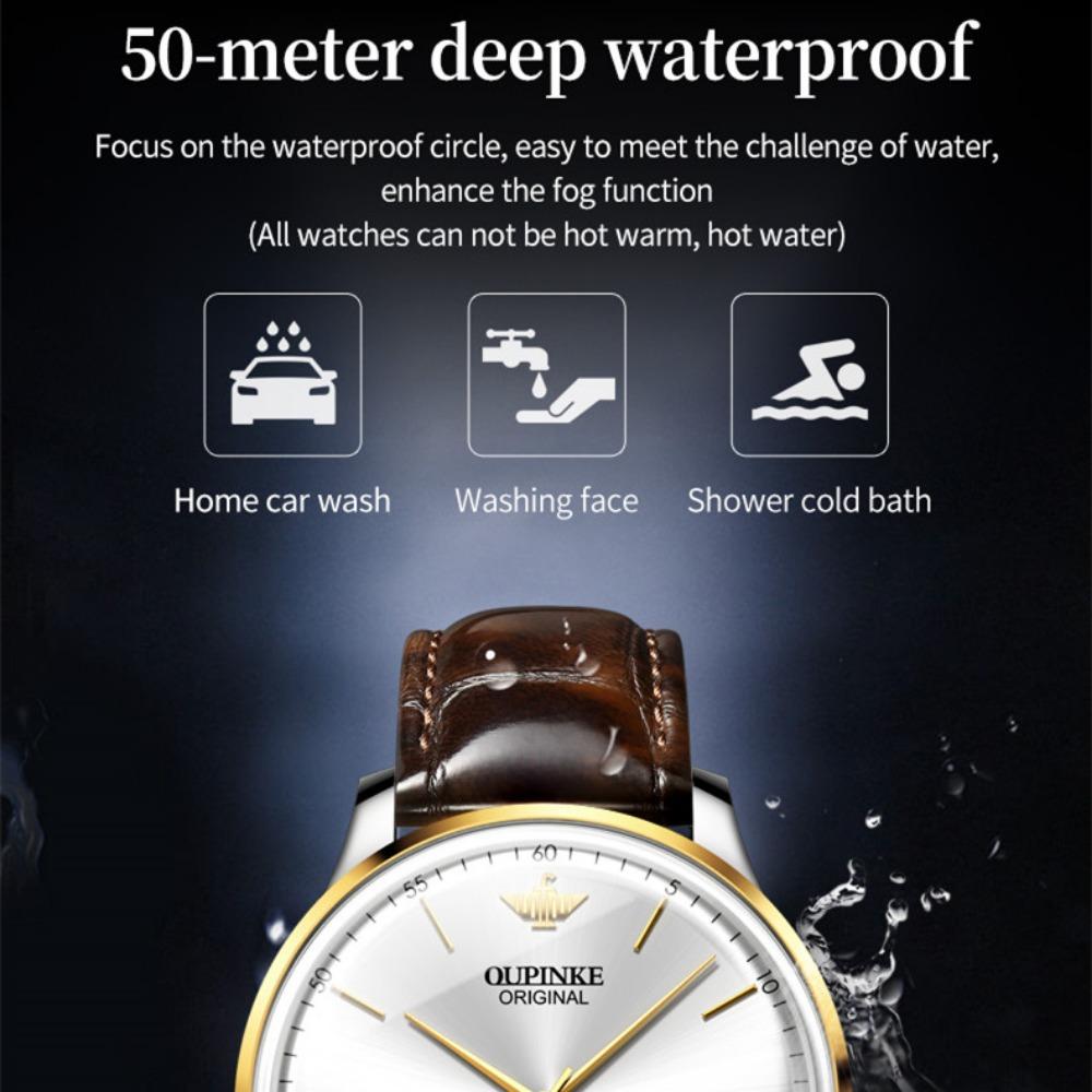 OUPINKE Montres Homme Horlogerie Mécanique Mode Montres Haut de Gamme