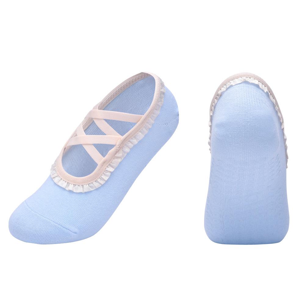 Ladies Cross Strap Yoga Socks Bottom Non-Slip Floor Dance Fitness Pilates