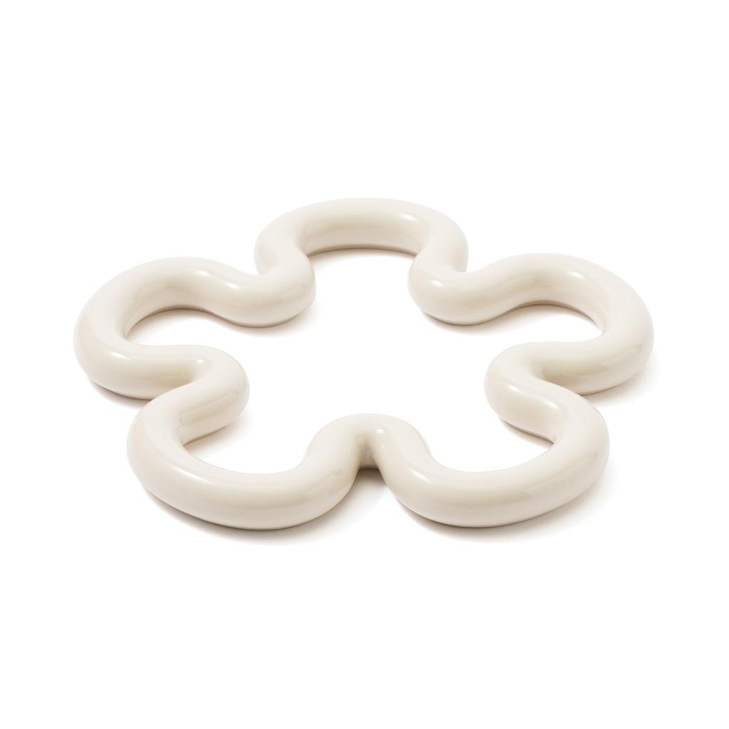 Francfranc Trivet Flower Medium Ivory