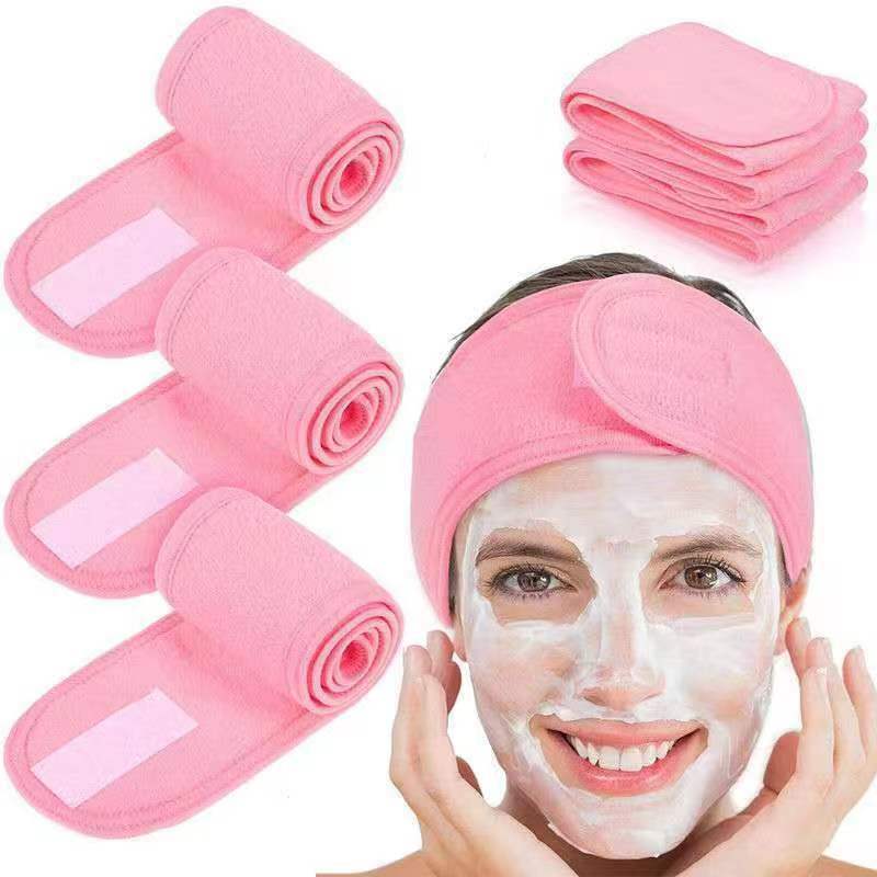 3 Stück Damen Bade Dusch Make-up Gesicht Waschen Kosmetik Stirnband Haarschmuck Stirnband Verstellbar Breites Haarband Yoga Spa Kopfbedeckung