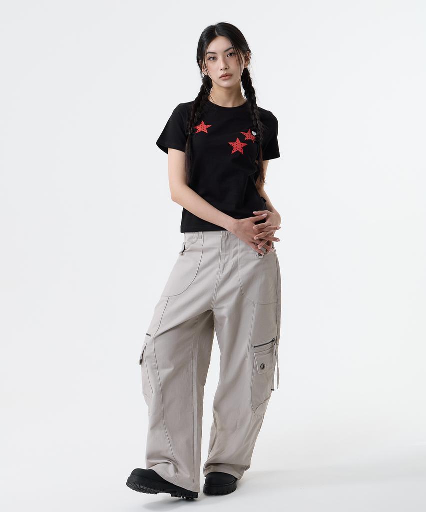 Nasttingijeubeleoldaenmi Dot Star Tee_Black