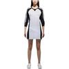 adidas Jersey Neo Cómodo Transpirable Vestido de Manga Corta Vestidos de Mujer Negro Blanco CV9219