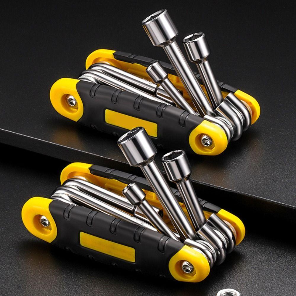 High Hardness 6 in 1 Socket Wrench Multifunction Screwdriver Wrench  Household