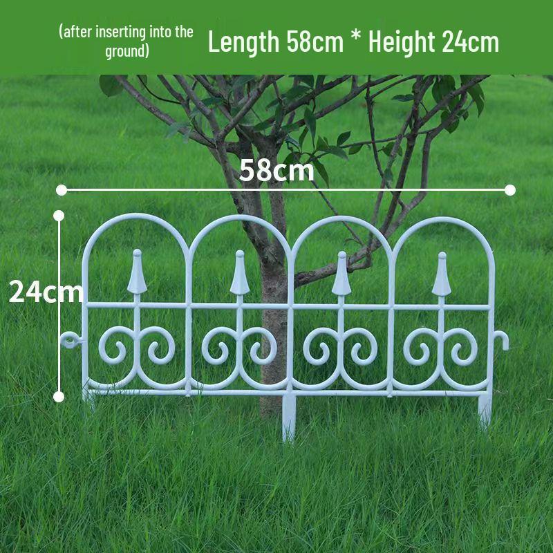 White PVC Fence: Indoor/Outdoor Garden Barrier and Decorative Guardrail