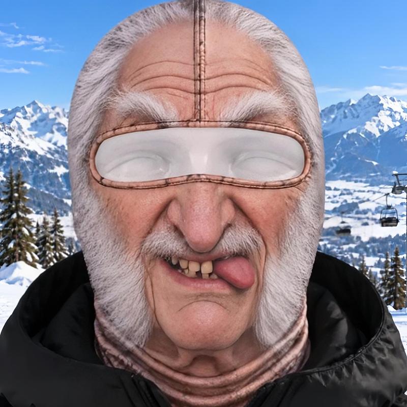 Realistischer Druck Realistisches Gesicht Skimaske Vollgesichtsbedeckung 3D-gedrucktes Design Winddichtes Material