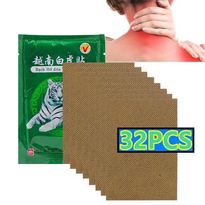 32 Stück Linderung der Schmerzen, beruhigende Nackenmuskulatur für topische Gelenkaufkleber, chinesische Medizin, Schmerzmittel, Fußpflege
