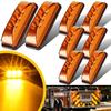 8x Amber 3LED Side Marker Lights Waterproof Clearance Light Truck Trailer RV 12V