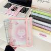 Ins PP A5 Binder Cover Loose Leaf DIY Album Book Double-Buckle Small Card Booklet Kpop Organizer Holder