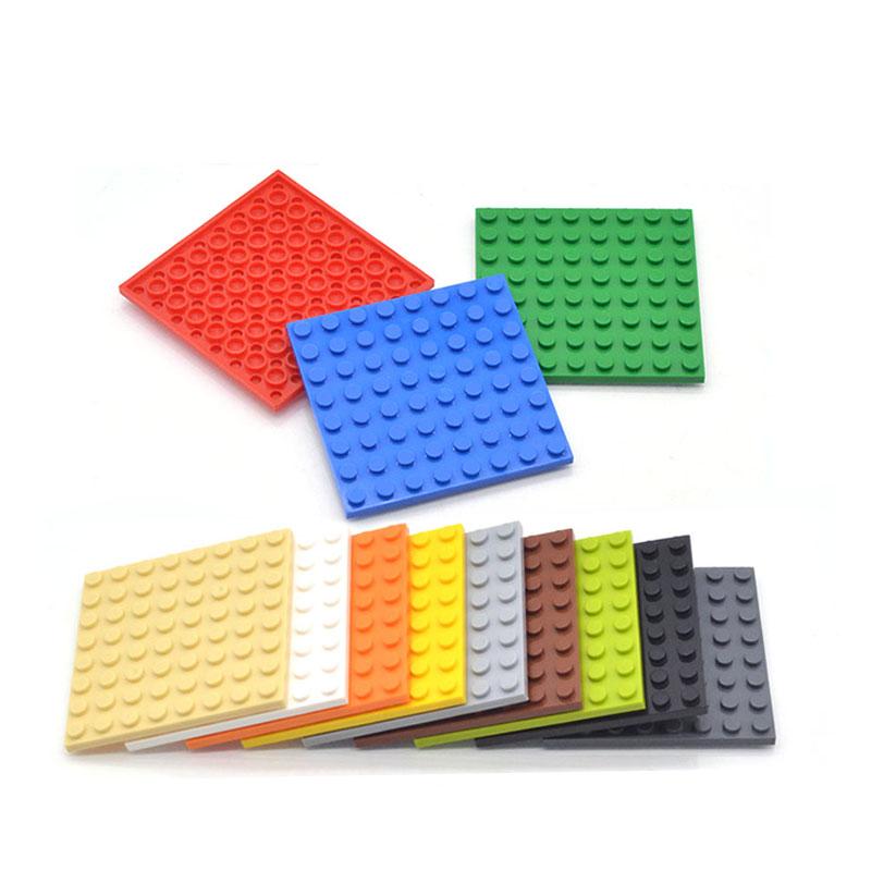 10pcs DIY Building Blocks Thin Figures Bricks 8x8 Dots 12Color Educational Creative Size Compatible With Brand Toys for Children