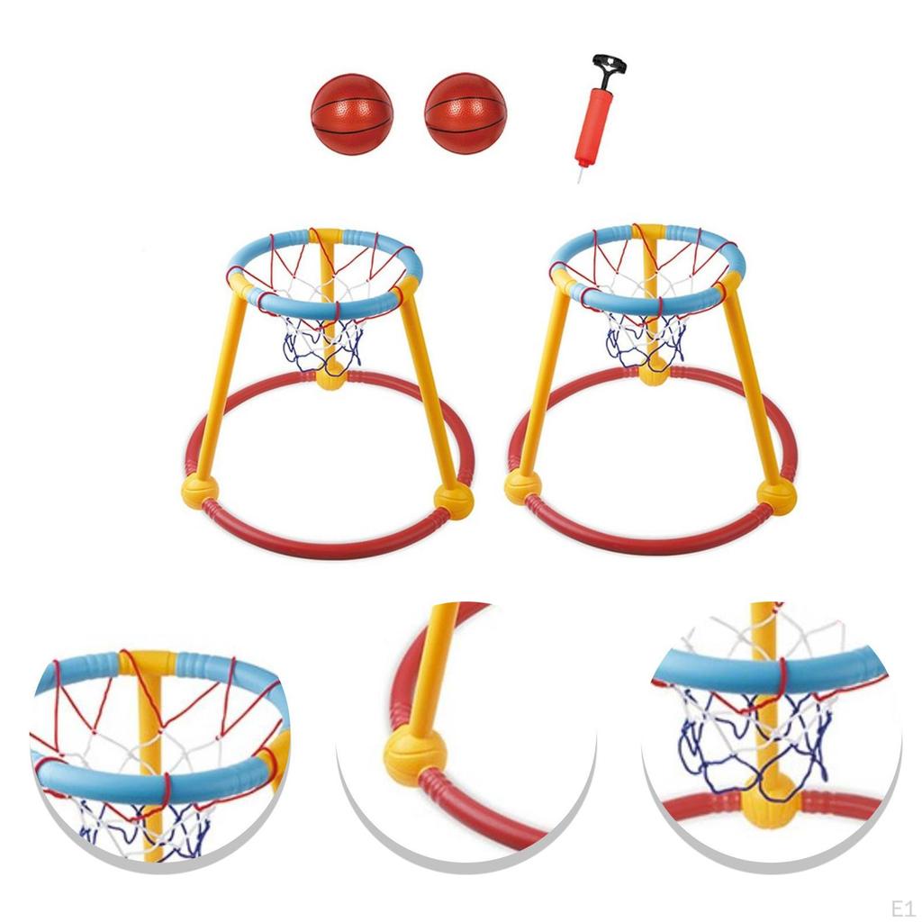 2x Floating Pool Basketball Hoops Summer Games Toys Play Fun Exercise Playing Gift with