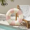 Swim Buoyancy Aid Vintage Striped Swimming Ring PVC Thickened Inflatable Leakproof Men Women Float Tube for Pool Beach Party